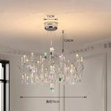 French Luxury Green Crystal Led Chandeliers Romantic Art Dining Room Decor  Pendant Light Lighting Bedroom Hanging Lamp Fixtures