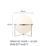Nordic Creative Personality Lamp Acrylic Ball Cream White stand Light Bookstore Hall table lamps for Bedroom LED Indoor Lighting