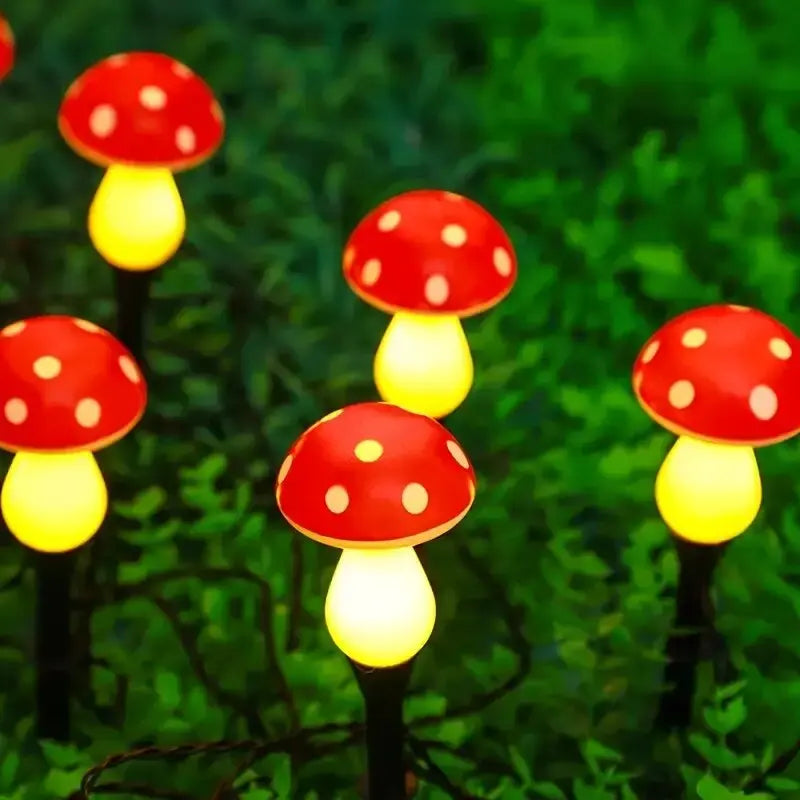 1PC Solar Mushroom Path Lights,8 Modes Outdoor Waterproof LED Lamp,Landscape Lights For Garden,Lawn,Yard,Pathway,Terrace Decor