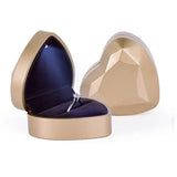 Creative Heart-Shaped LED Light Jewelry Box - High-End Proposal & Ring Display Case