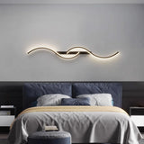 Modern Minimalist LED Long-Strip Wall Light Fixture - Linear Up & Down Wall Sconce Lamp for TV Background, Living Room & Bedroom Bedside