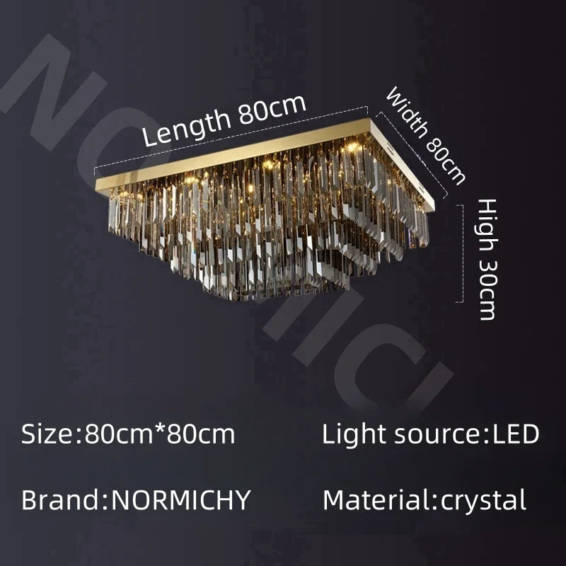 Crystal Lamp Nordic Minimalist Living Room Main Light Modern Elegant Ceiling Light Creative Home Restaurant Led Lights