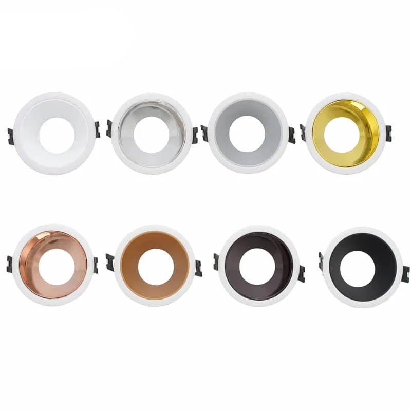 LED Module MR16 White Black Led Spotlight Fixture Aluminum Round Gu10 Embedded Led Downlight Frame