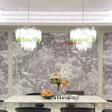 French Luxury Gradient Green Glass Living Room Chandelier Designer Bedroom Restaurant Hotel Highend Pendant Lamp Art Decor Light