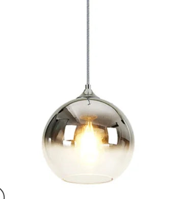 Modern Gold Silver Glass Ball Pendant Light Lighting for Living Dining Meeting Room Bedroom Bar Indoor Decoration Hanging Lamps