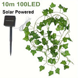 2/5/10M Ivy String Lights 20/50/100 LEDs Solar Fairy Lamp 8 Modes Hanging String Light for Garden Wedding Party Christmas Decor