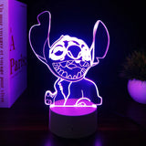 3D Illusion Stitch Night Light with Remote Control and Smart Touch Room Decor Lamp Birthday Valentine's Day Christmas Gifts