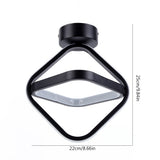 Small Modern LED Ceiling Light 2 Rings Creative Design Ceiling Lamp Indoor Lighting Fixtures Hallway Balcony Aisle Office Lustre