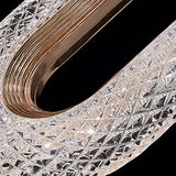Modern Rings LED Chandeliers For Staircase Luxury Long Hanging pendant Lamps Gold Creative Indoor Attic Lighting Lustre Fixtures