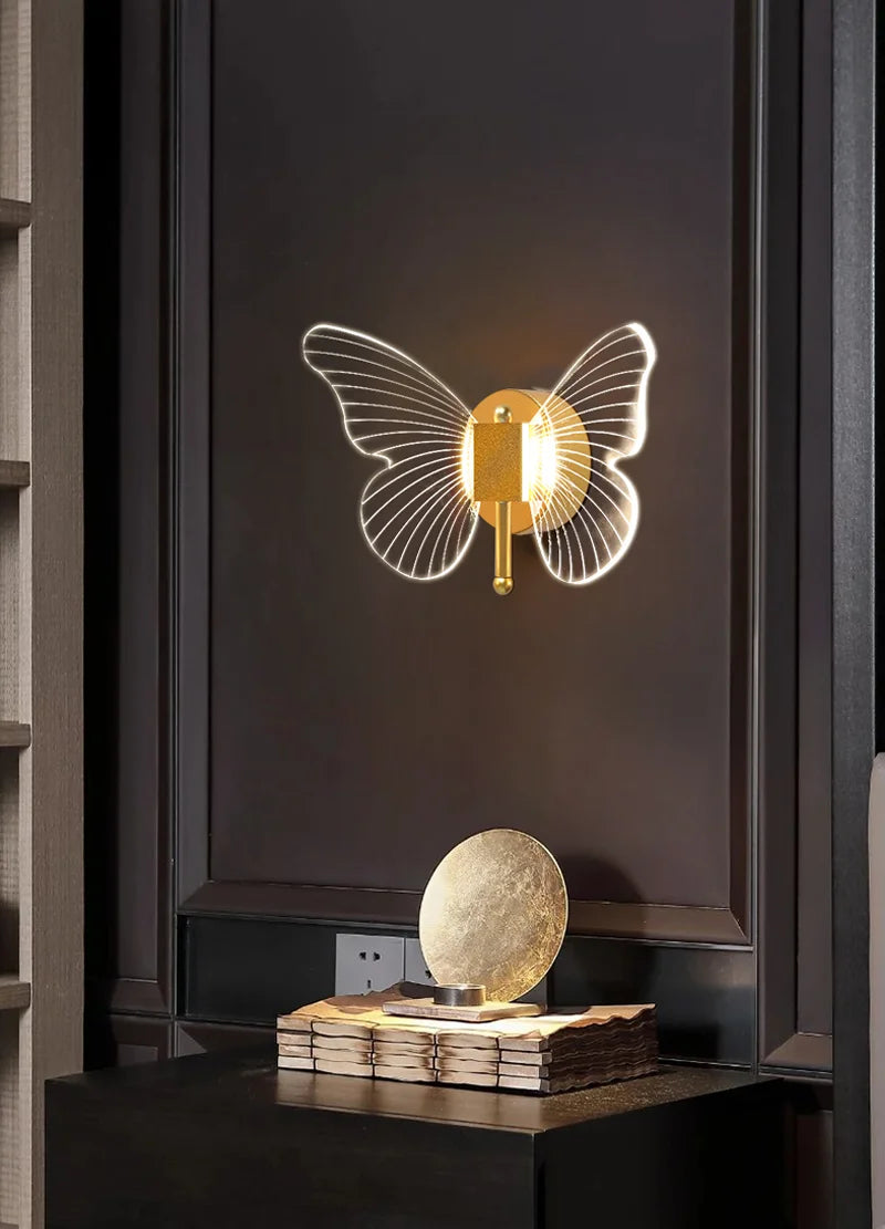 LED Pendant Light Fixture Butterfly Hanging Lamps For Ceiling Kitchen Bedside Living Room Decor Pendant Lamp