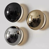 Minimalist plated silver luxurious wall lamp modern simple circular Nordic corridor stairs lunar eclipse bedside lamp