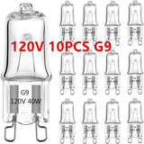 10-Pack G9 Eco Halogen Bulbs - 120V Dimmable Capsule for Crystal Chandeliers