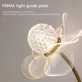 Modern LED wall lamp Electroplated Flower Shaped Bedroom Bedside Light Study Dining Room Living Room Background Decoration Lamp
