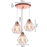 Industrial Pendant Light Led Adjustable Hanging Lamp Shade for Home Kitchen Metal Cage Pendant Lighting for Island Dining Room