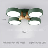 Nordic Modern Macaron Ceiling Lamp Chandelier Bedroom Minimalist Wood Home Decor Living Room Kitchen LED Lighting Fixtures