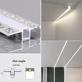 1M Recessed Led Aluminum Profile Channel Holder for Indoor Home Ceiling Wall Backlight Bar Linear Light Indirect Decors Lighting