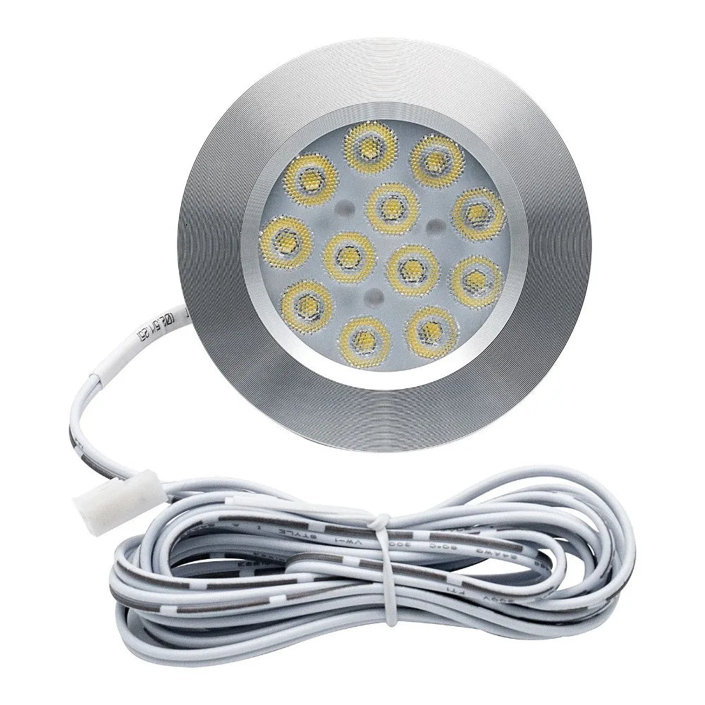 8X12V LED Warm LED Round Spot Interior Dome Ceiling Light 3W For Car RV Caravan Camper Trailer Camper Warm Light 300 LM Warm 300