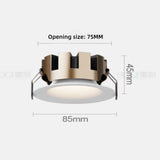 2026 Bezel-Free LED Downlight - Deep Anti-Glare Arc Embedded Ceiling Spotlight