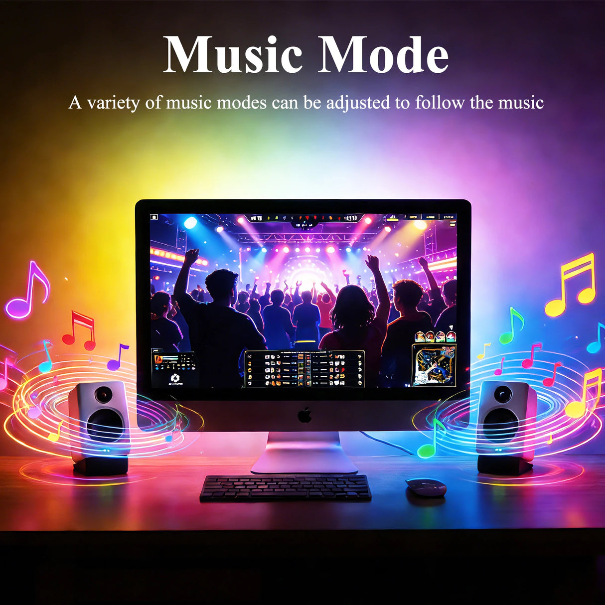 RGB USB Screen Backlight LED Strip Light - Bluetooth App & 24-Key Remote Kit