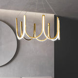 Nordic Gold Postmodern Minimalist  Led Ceiling Chandelier For Living Room Bedroom Restaurant Indoor Lighting Pendant Lamp