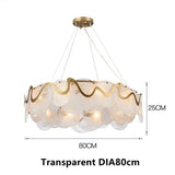 Light Luxury Glass Chandelier Modern Minimalist Dining Living Room Villa Post-modern Bedroom Staircase Pendant Light LED Bulb