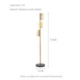 Nordic Minimalist Living Room Sofa Staircase Corner Light Dining Room Bedroom Decoration Long Pole Long Arm Marble G9 Floor Lamp