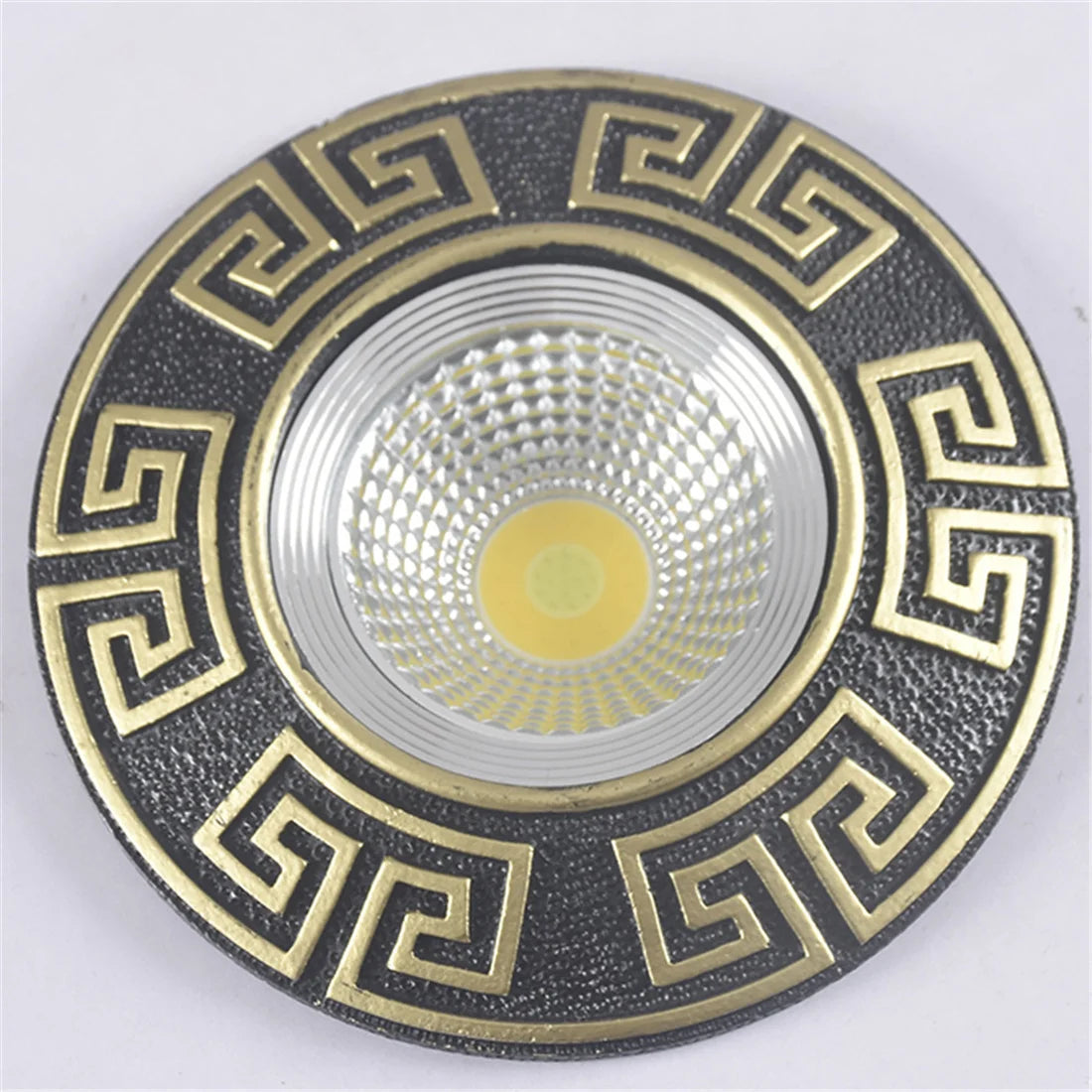 Retro Country Resin LED Recessed Downlight (3W 5W 7W, 220V) - Vintage Ceiling Spotlight Fixture (Fits 7.5–9cm Cutout) for Foyer, Bedroom & Hotel Loft Decor