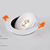 360° Rotating LED Recessed Downlight - 15W/20W/25W Dimmable COB Spotlight