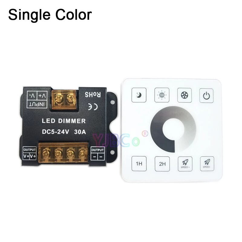 86 Touch Panel Remote Control Single Color/CCT/RGB/RGBW/RGBWC(RGB+CCT) LED Strip Controller 2.4G RF Switch Dimmer DC 5V 12V 24V