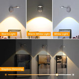 Wireless Motion Sensor LED Night Light (USB Rechargeable) - Stick-On Indoor Wall Lamp Fixture for Kitchen Cabinets, Bedroom, Living Room & Mural Display