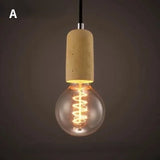 American Vintage Single Head E27 Chandelier Creative Personality Restaurant Bar Aisle Stairs Bedroom Bed Cement Chandelier