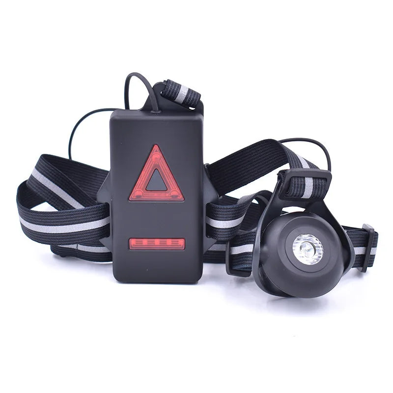 USB Rechargeable Outdoor LED Night Running Chest Light with Back Warning Lamp - Safety Gear for Jogging, Camping, Hiking & Adventure