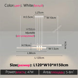 Modern LED Strip Pendant Light - Designer Hanging Lamp with Memory Function