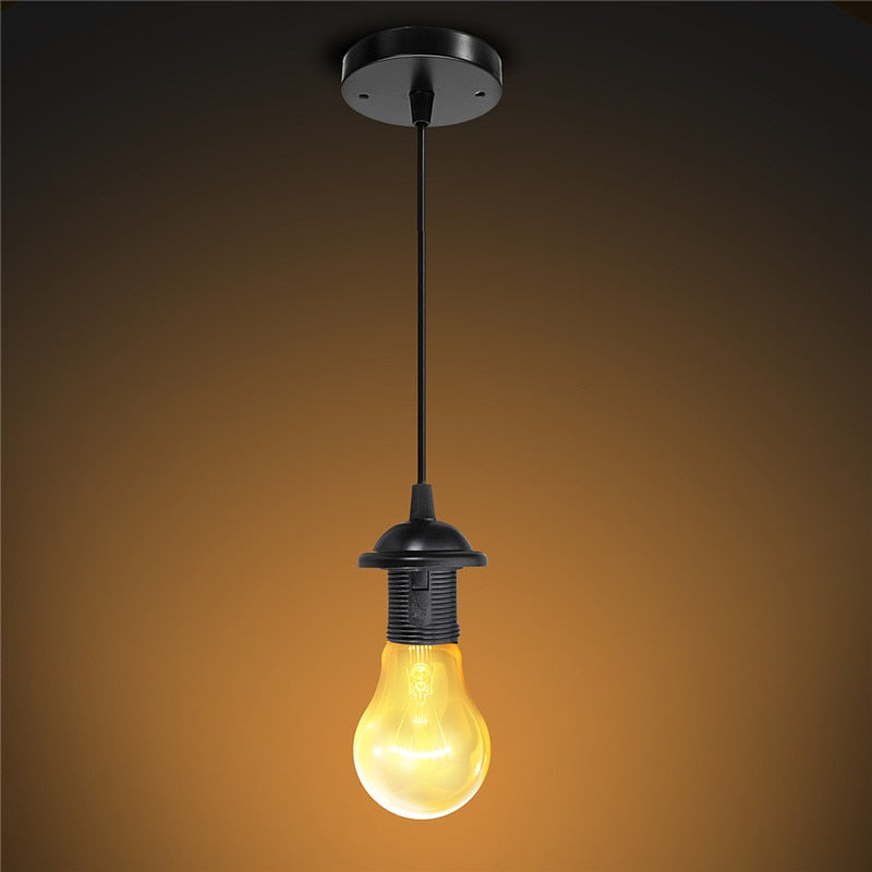 Vintage Pendant Lights E27 Lamp Holder E26 E27 Socket Full Teeth 220V Screw Fitting Lamp Bases Retro Bullb Edison Lamp Holder