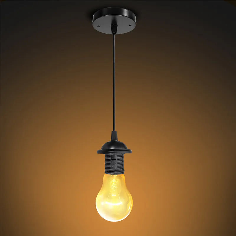 Vintage Pendant Lights E27 Lamp Holder E26 E27 Socket Full Teeth 220V Screw Fitting Lamp Bases Retro Bulbs Edison Lamp Holder