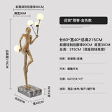 YY Creative Man-Shaped Mall Abstract Figure Sculpture Welcome Art Floor Lamp