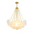 Nordic Frosted Glass Ball Chandelier for Dining Living Room Decoration Gold Black Bubble LED Pendant Lights Hanging Lamp