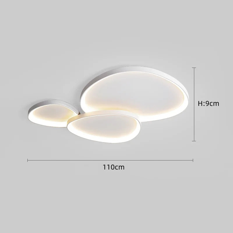 Nordic Minimalist LED Ceiling Light - Dimmable Chandelier for Living Room