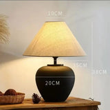 Nordic Retro Ceramic ,Table Lamp Fabric Lampshades, Bedside Table Lamps, Room Decoration, Indoor Lighting, Floor Lamps