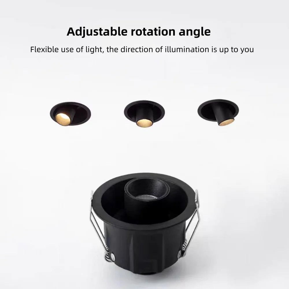 LED embedded twin tube spotlight borderless interior decoration lighting room ceiling light