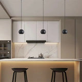 Modern Bedroom Bedside LED Chandelier Living Room TV Wall Decoration LED Chandelier Round Light Bar Chandelier AC110V/220V