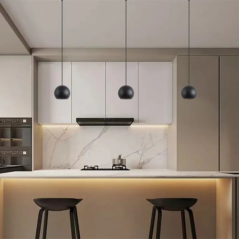 Modern Bedroom Bedside LED Chandelier Living Room TV Wall Decoration LED Chandelier Round Light Bar Chandelier AC110V/220V