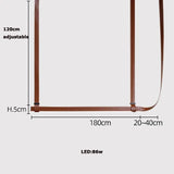 2026 Leather Belt LED Ceiling Chandelier - Luxury Living Room Hanging Lamp