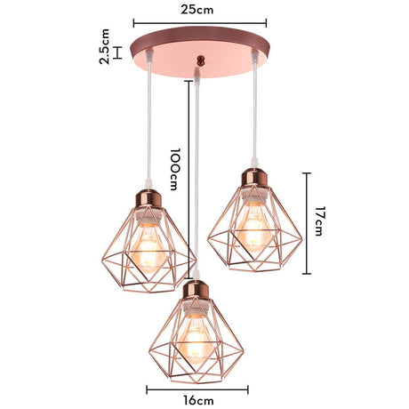 Vintage Pendant Lamp Iron Frame Ceiling Lighting Paint Restaurant Teahouse Chandelier Indoor Wrought Metal Modern Pendant Lights