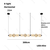 Marble Life Black Gold Hardware LED Dimmable Chandelier Lighting Alabaster Suspension Luminaire Lampen For Dinning Room