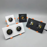 Square embedded ceiling spotlight COB high luminous efficiency anti glare LED tube light household lamp 85-265V