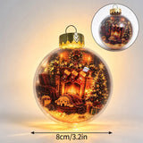 Glowing Christmas Snow Globe Christmas Decorations 2026 Xmas Tree Santa Christmas Bell Christmas Accessories Navidad Gifts