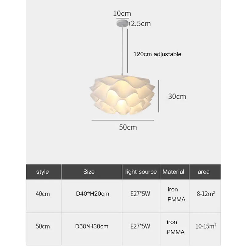 Romantic Flowers Pendant Lamp For Bedroom Nordic Creamy Wind Chandelier Living Dining Room Modern Ceiling Lights Home Decoration