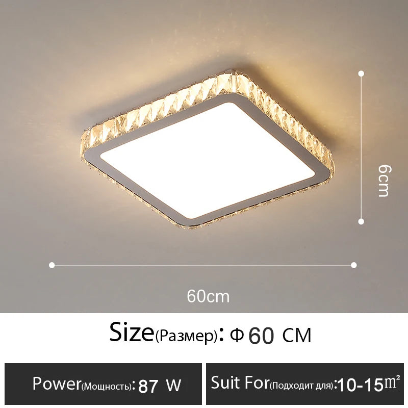 Modern Led Ceiling Lamps Luxury Home Decoration Crystal Lamp Indoor Bedroom Dining Living Room Gold Lusters' Lighting Fixtures