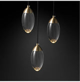 Modern Crystal ball LED Pendant lights Nordic Copper lighting bedroom bedside single head  bar corridor small Hanging lamp